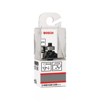   BOSCH Tvrdokovový zaobľovací frézový nástroj s guľôčkovým ložiskom 20,7 (r=4 mm) x 10,5 x 53 x 8 mm