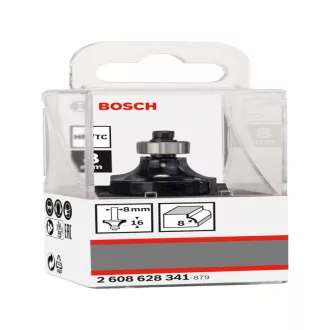   BOSCH Tvrdokovový okrúhly frézovací nástroj s guľôčkovým ložiskom 28,7 (r=8 mm) x 15,2 x 53 x 8 mm