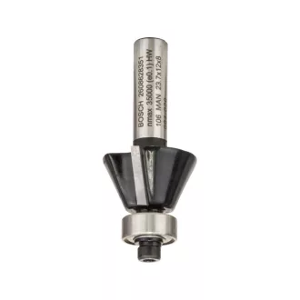   BOSCH Tvrdokovový kužeľový frézovací nástroj s guľôčkovým ložiskom 23,7 x 5,5 x 12 x 54 x 8 mm / 25°