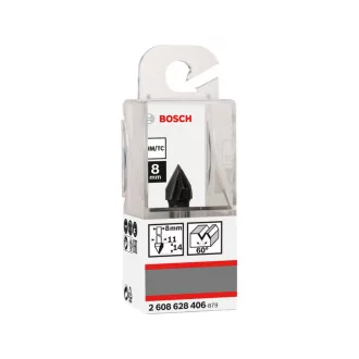   BOSCH Tvrdokovový V-žľabový fréz 11,0 x 14 x 45 x 8 mm / 60°