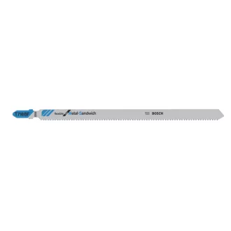   BOSCH Dekupírska píla T 718 BF / 180 mm bimetal, pre sendvičový panel z kovu (3 ks)