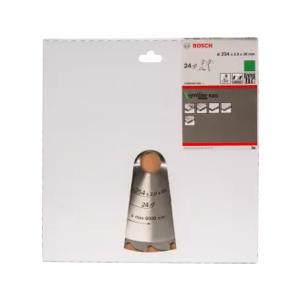  BOSCH Pílový kotúč na drevo 254 x 30 x 2,0 mm / 24T Optiline Wood ATB / N