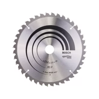  BOSCH Pílací kotúč na drevo 254 x 30 x 2,0 mm / 40T Optiline Wood ATB / N