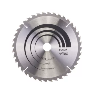   BOSCH Pílový kotúč na drevo 254 x 30 x 2,0 mm / 40T Optiline Wood ATB