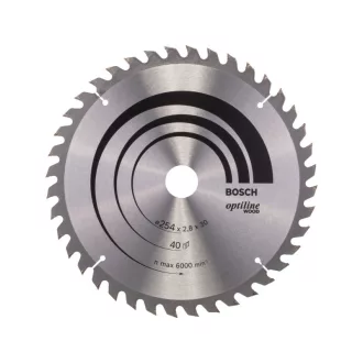  BOSCH Pílový kotúč na drevo 254 x 30 x 2,8 mm / 40T Optiline Wood ATB