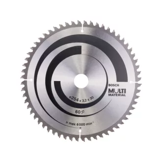   BOSCH Pílový kotúč univerzálny 254 x 30 x 3,2 mm / 60T MultiMaterial HLTCG