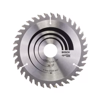   BOSCH Pílový disk na drevo 165 x 30/20 x 2,6 mm / 36T Optiline Wood ATB