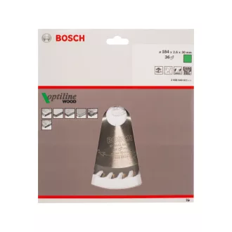   BOSCH Pílka na drevo 184 x 30 x 2,6 mm / 36T Optiline Wood ATB