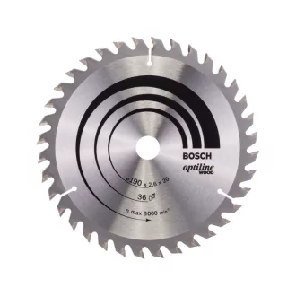   BOSCH Pílový kotúč na drevo 190 x 20/16 x 2,6 mm / 36T Optiline Wood ATB