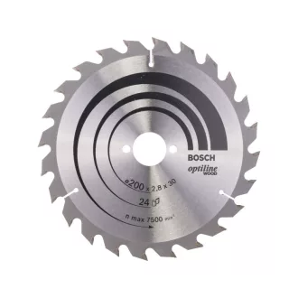   BOSCH Pílový kotúč na drevo 200 x 30 x 2,8 mm / 24T Optiline Wood ATB