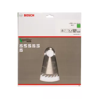   BOSCH Pílací kotúč na drevo 200 x 30 x 2,8 mm / 48T Optiline Wood ATB