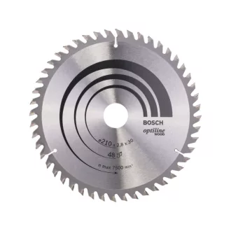   BOSCH Pílový kotúč na drevo 210 x 30 x 2,8 mm / 48T Optiline Wood ATB