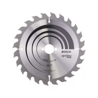   BOSCH Pílový kotúč na drevo 230 x 30 x 2,8 mm / 24T Optiline Wood ATB