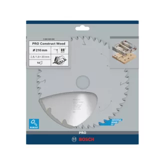   BOSCH PRO Pílový kotúč na drevo 210 x 30 x 2,8 mm / 14T Construct Wood