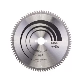   BOSCH Pílací kotúč na drevo 250 x 30 x 3,2 mm / 80T Optiline Wood ATB / N