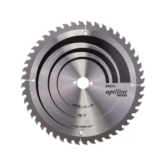   BOSCH Pílací kotúč na drevo 315 x 30 x 3,2 mm / 48T Optiline Wood ATB / UW