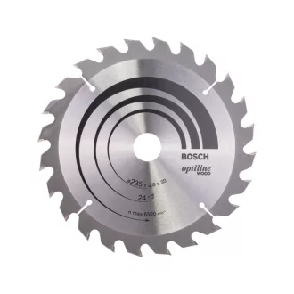   BOSCH Pílový kotúč na drevo 235 x 30/25 x 2,8 mm / 24T Optiline Wood ATB