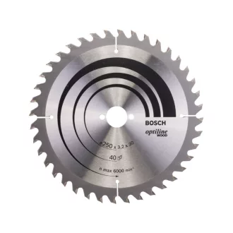   BOSCH Pílací disk na drevo 250 x 30 x 3,2 mm / 40T Optiline Wood ATB