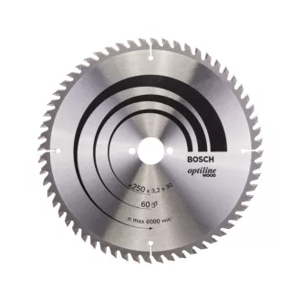   BOSCH Pílací kotúč na drevo 250 x 30 x 3,2 mm / 60T Optiline Wood ATB