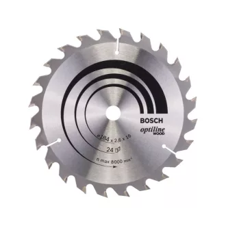   BOSCH Pílací kotúč na drevo 184 x 16 x 2,6 mm / 24T Optiline Wood ATB