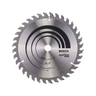   BOSCH Pílací kotúč na drevo 184 x 16 x 2,6 mm / 36T Optiline Wood ATB
