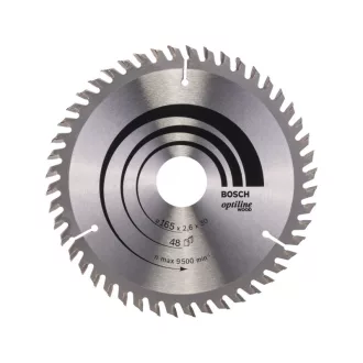  BOSCH Pílací kotúč na drevo 165 x 30/20 x 2,6 mm / 48T Optiline Wood ATB