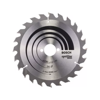  BOSCH Pílový kotúč na drevo 190 x 30 x 2,0 mm / 24T Optiline Wood ATB
