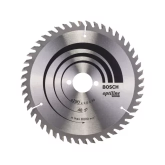   BOSCH Pílový kotúč na drevo 190 x 30 x 2,0 mm / 48T Optiline Wood ATB