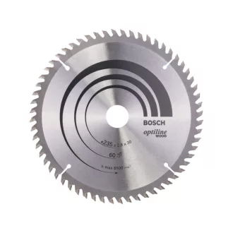   BOSCH Pílový kotúč na drevo 235 x 30/25 x 2,8 mm / 60T Optiline Wood ATB