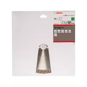   BOSCH Pílový kotúč na drevo 260 x 30 x 3,2 mm / 48T Optiline Wood ATB / N