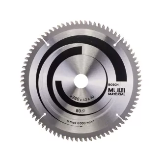   BOSCH Pilový kotúč univerzálny 260 x 30 x 3,2 mm / 80T MultiMaterial HLTCG