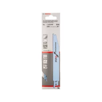   BOSCH Pílové listy na kov S 123 XF 150 mm / 8-18TPI bimetalický Progressor for Metal (5 ks)