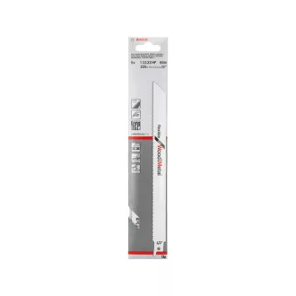   BOSCH Pílové listy pre pílu na drevo so zárezmi S 1122 HF 225 mm / 10TPI bimetál (5 ks)