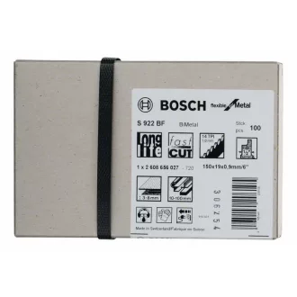   BOSCH Šabľový pílový list na kov S 922 BF 150 mm / 14TPI bimetal Flexible for Metal (100 ks)