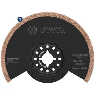   BOSCH PRO Fúg odstránenie pilový list ACZ 85 RT3 85 x 2,5 mm karbídové zrnitý Starlock