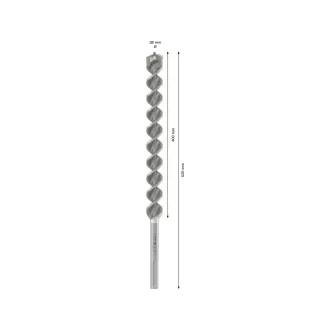 BOSCH Skalný vrták 38 x 520/400 štvorhranný SDS-Max-4