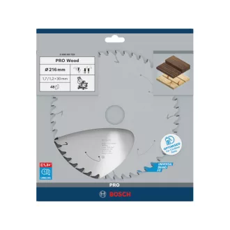 BOSCH PRO Pílový kotúč na drevo 216 x 30 x 1,7 mm / 48T