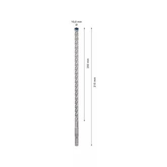   BOSCH EXPERT 7X Skalný vrták 10 x 315/250 mm štvorboký SDS-Plus