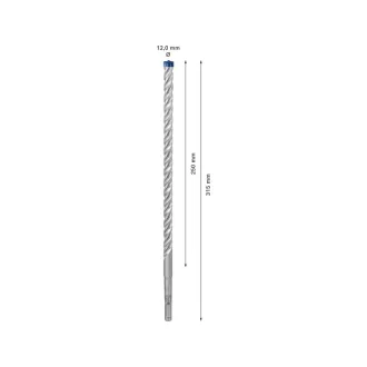   BOSCH EXPERT 7X Vrták na skaly 12 x 315/250 mm štvorhranný SDS-Plus