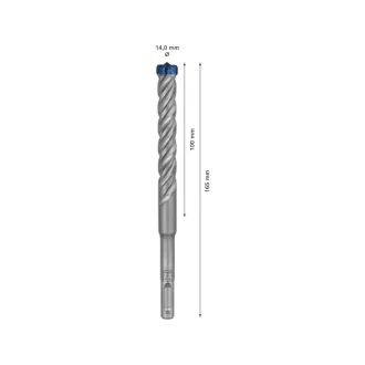   BOSCH EXPERT 7X Skalný vrták 14 x 165/100 mm štvorboký SDS-Plus