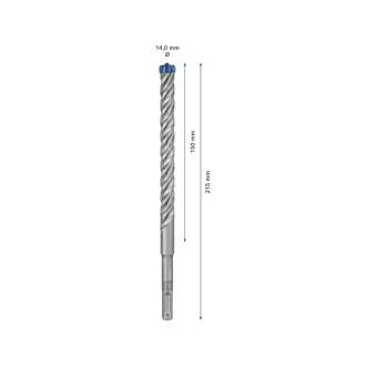   BOSCH EXPERT 7X Skalný vŕták 14 x 215/150 mm 4-hranný SDS-Plus