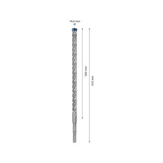   BOSCH EXPERT 7X Kameňový vŕták 14 x 315/250 mm štvorhranný SDS-Plus