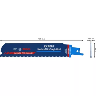   BOSCH EXPERT Pílový list na pílu do kovu S955 HHM 150 mm / 10 TPI s karbidovými zubmi