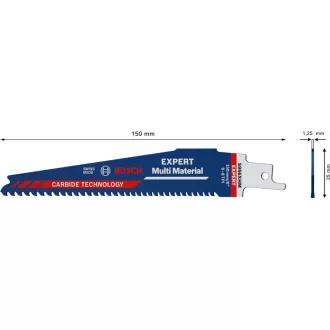   BOSCH EXPERT Pílový list na sabresovú pílu S956 XHM 150 mm / 6-8 TPI karbidové zuby Multi material