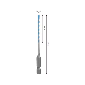  BOSCH EXPERT HEX-9 Multiconstruction vrták 3,0 x 45/90 mm s 1/4" držiakom bitov