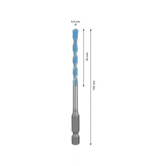   BOSCH EXPERT HEX-9 Multiconstruction vrták 5,0 x 50/100 mm s 1/4" držiakom bitov