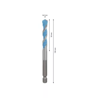   BOSCH EXPERT HEX-9 Multiconstruction vrták 8,0 x 50/100 mm s 1/4" držiakom bitov