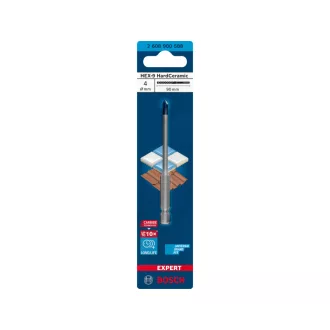   BOSCH EXPERT Vrták na sklo a dlažbu 4 x 90 mm HEX-9 HARD CERAMIC
