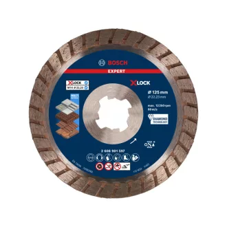   BOSCH EXPERT Diamantový rezací kotúč 125 x 2,4 x 12 x 22,2 mm turbo Multi Material X-LOCK (oSa)