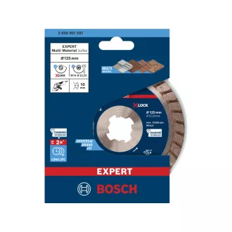   BOSCH EXPERT Diamantový rezací kotúč 125 x 2,4 x 12 x 22,2 mm turbo Multi Material X-LOCK (oSa)